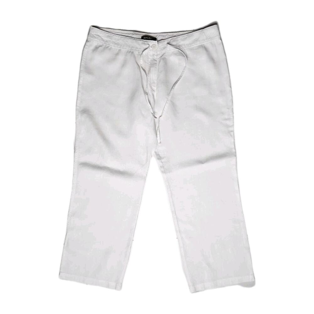 Tommy Bahama High Rise Straight Leg 100% Linen Trouser Pants Size 16 Resortwear